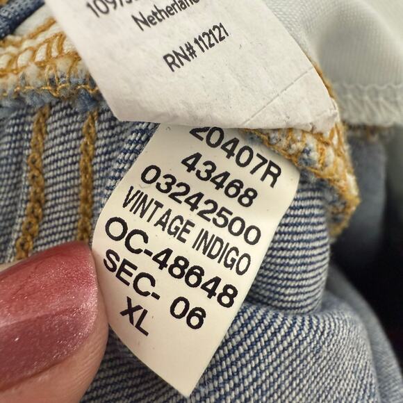 SPANX NEW Women's XL Seamed Front Wide Leg Stretch Jeans Pull On Vintage Indigo - Picture 10 of 14